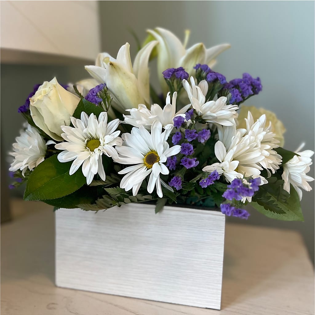 Beyond Blue Box Bouquet – IVAN'S FLOWER, Folsom CA