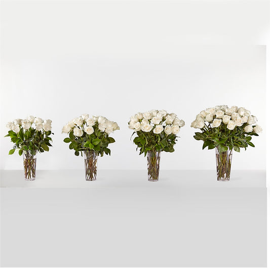 Long Stem White Rose Bouquet – IVAN'S FLOWER, Folsom CA