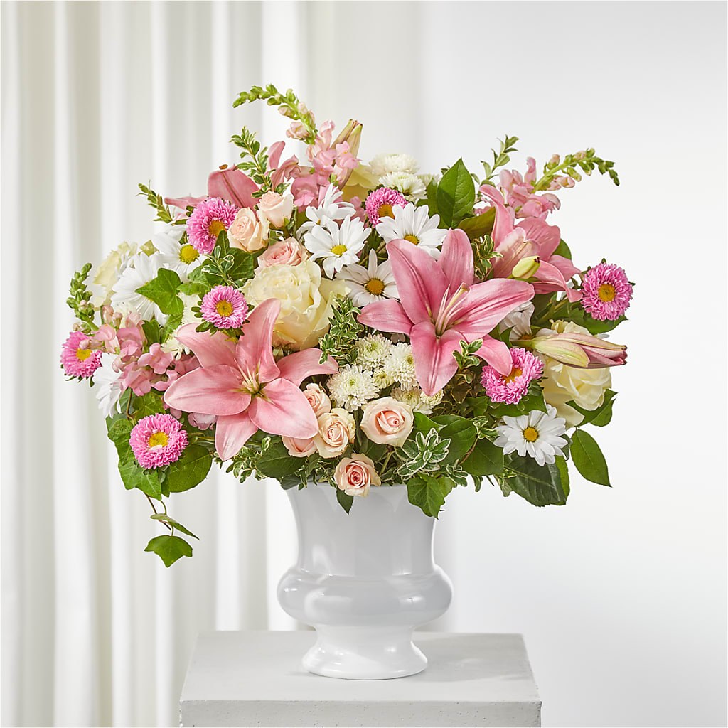 Empathetic Blooms Urn Arrangement – IVAN'S FLOWER, Folsom CA
