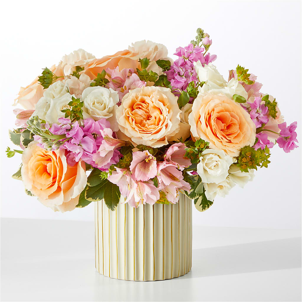 Paradise Bouquet with Ivory Vase – IVAN'S FLOWER, Folsom CA