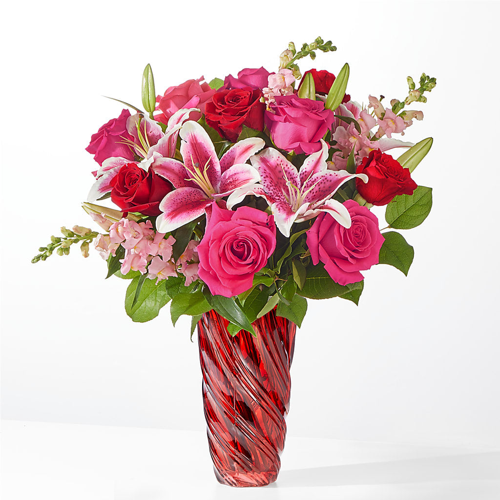 Always You Bouquet with Luxe Swirl Vase – IVAN'S FLOWER, Folsom CA