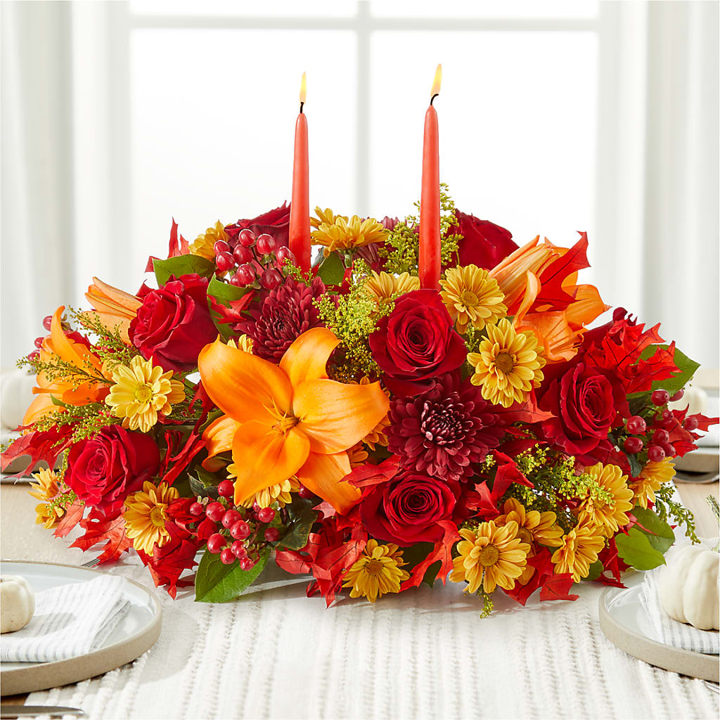 Autumn's Embrace Centerpiece – IVAN'S FLOWER, Folsom CA
