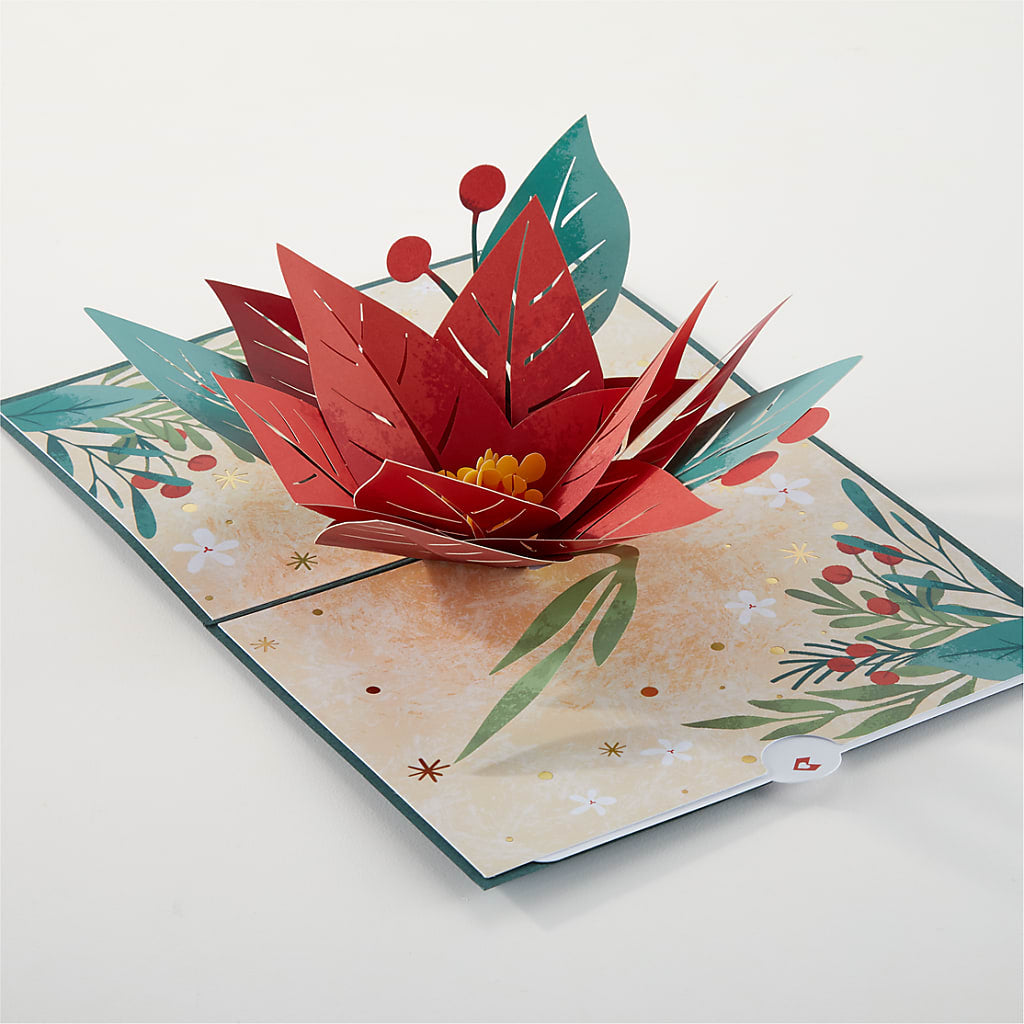 Happiest Holidays Poinsettia and Lovepop Card – IVAN'S FLOWER, Folsom CA