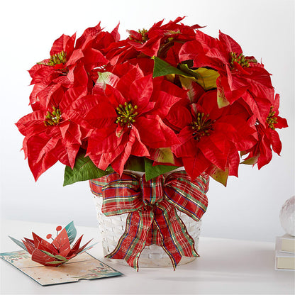 Happiest Holidays Poinsettia and Lovepop Card – IVAN'S FLOWER, Folsom CA