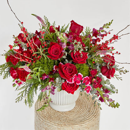 Big Red Bow Bouquet – IVAN'S FLOWER, Folsom CA