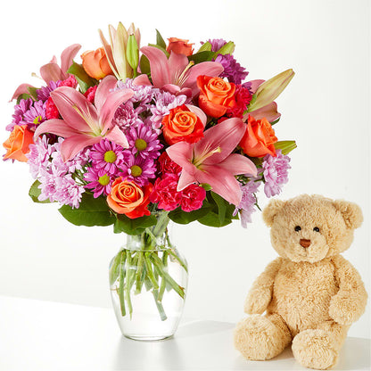 One and Only Bouquet and Bear Bundle – IVAN'S FLOWER, Folsom CA