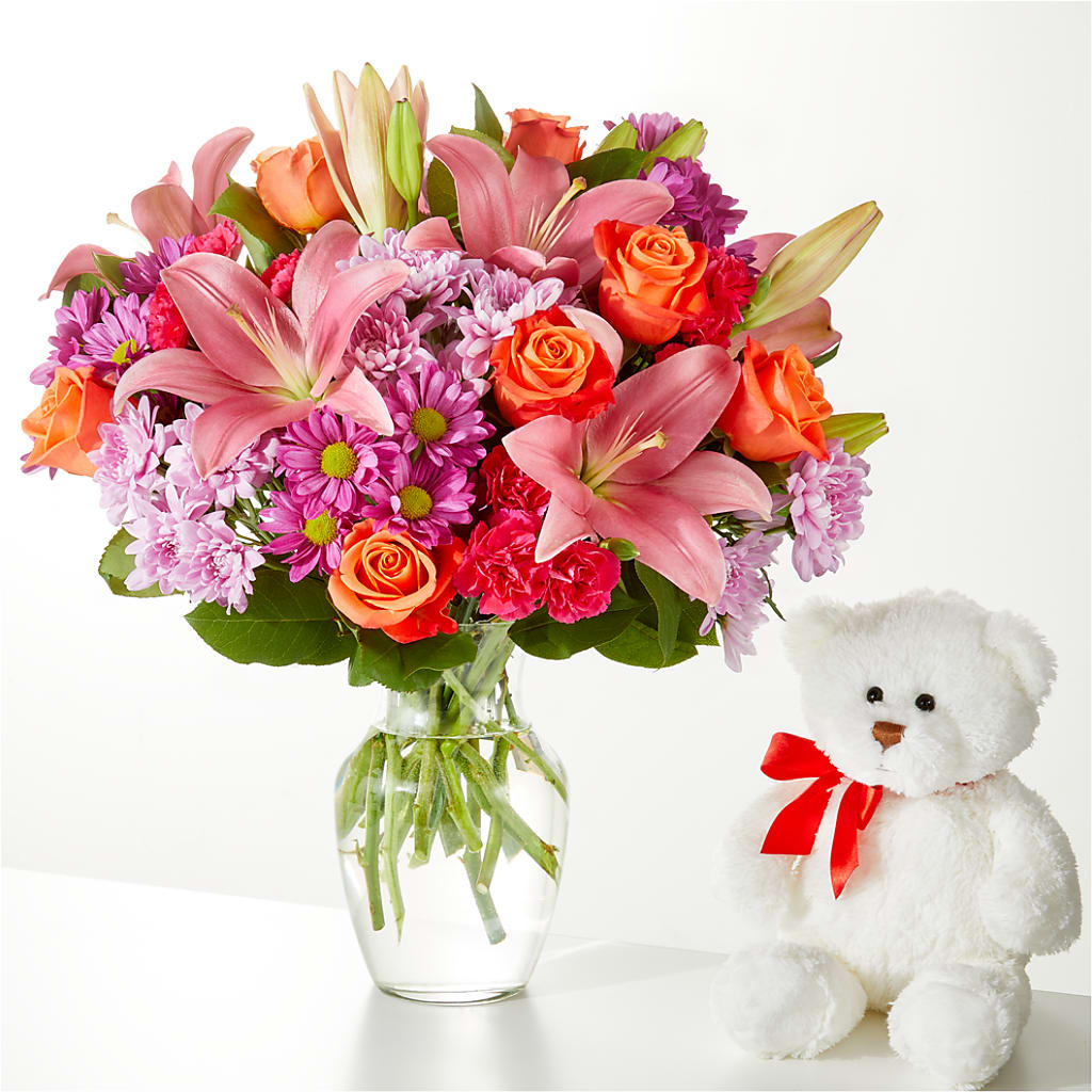 One and Only Bouquet and Bear Bundle – IVAN'S FLOWER, Folsom CA