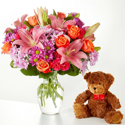 One and Only Bouquet and Bear Bundle – IVAN'S FLOWER, Folsom CA