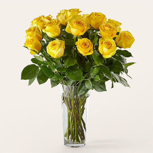 Long Stem Yellow Rose Bouquet – IVAN'S FLOWER, Folsom CA