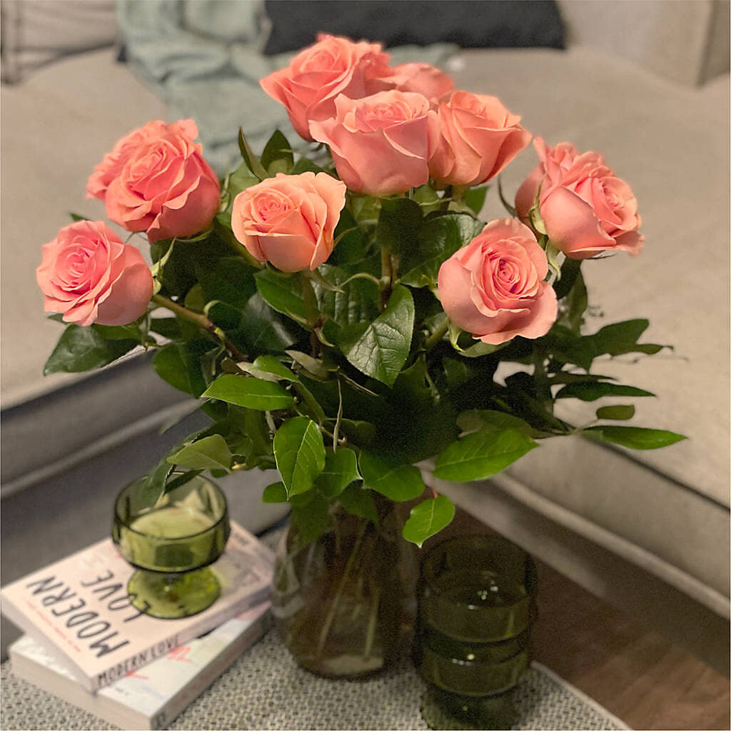 Long Stem Pink Rose Bouquet – IVAN'S FLOWER, Folsom CA