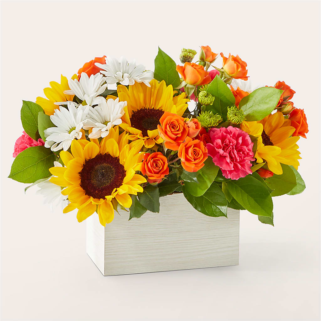 Sun-drenched Blooms Box Bouquet – IVAN'S FLOWER, Folsom CA