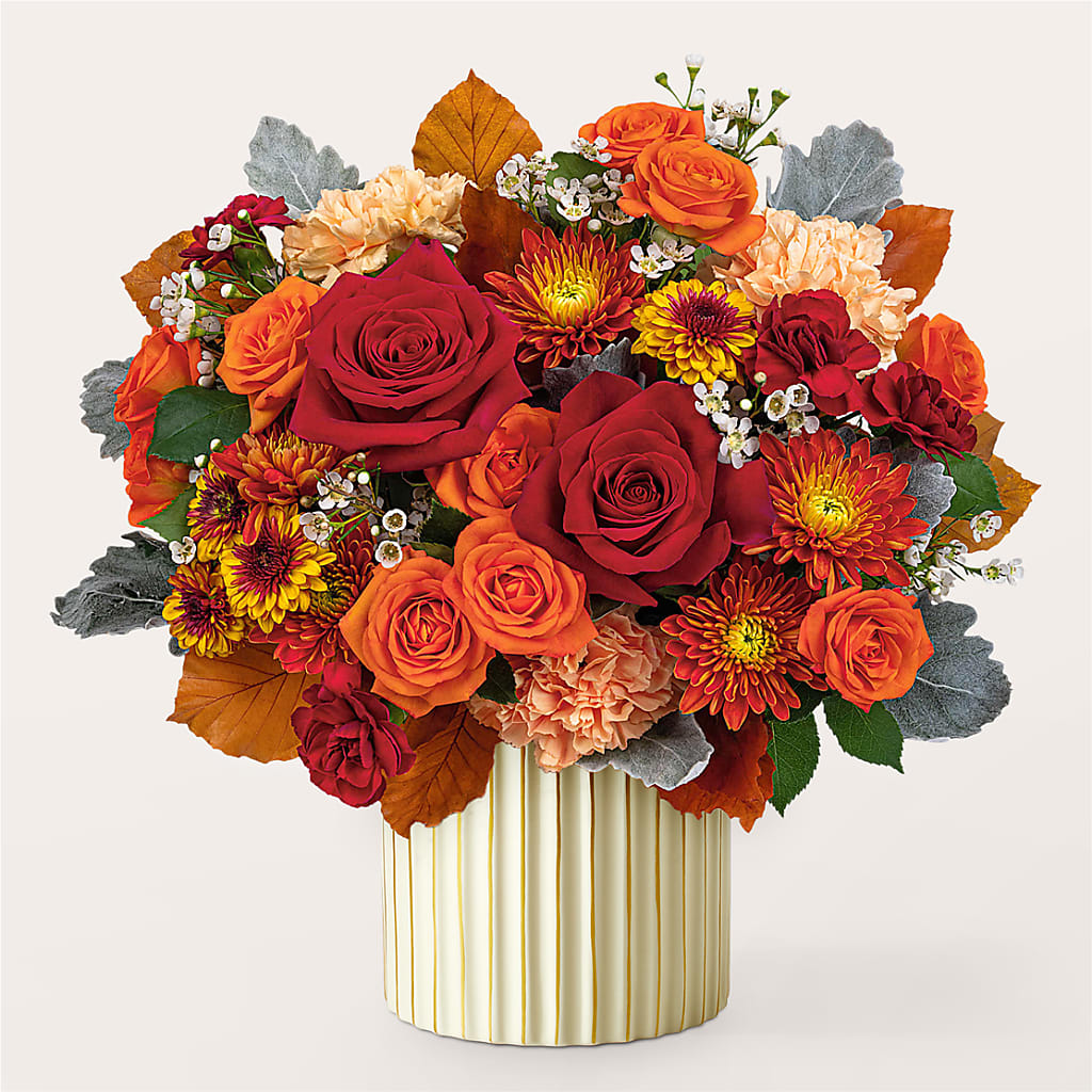 Merlot Bouquet with Ivory Vase – IVAN'S FLOWER, Folsom CA