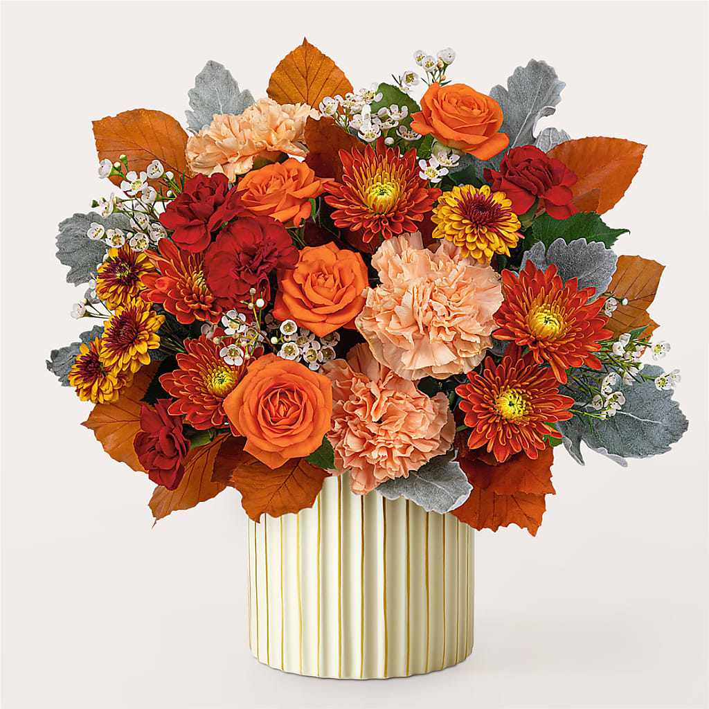 Merlot Bouquet with Ivory Vase – IVAN'S FLOWER, Folsom CA
