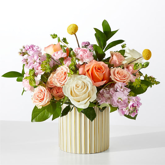 French Market Bouquet with Ivory Vase – IVAN'S FLOWER, Folsom CA