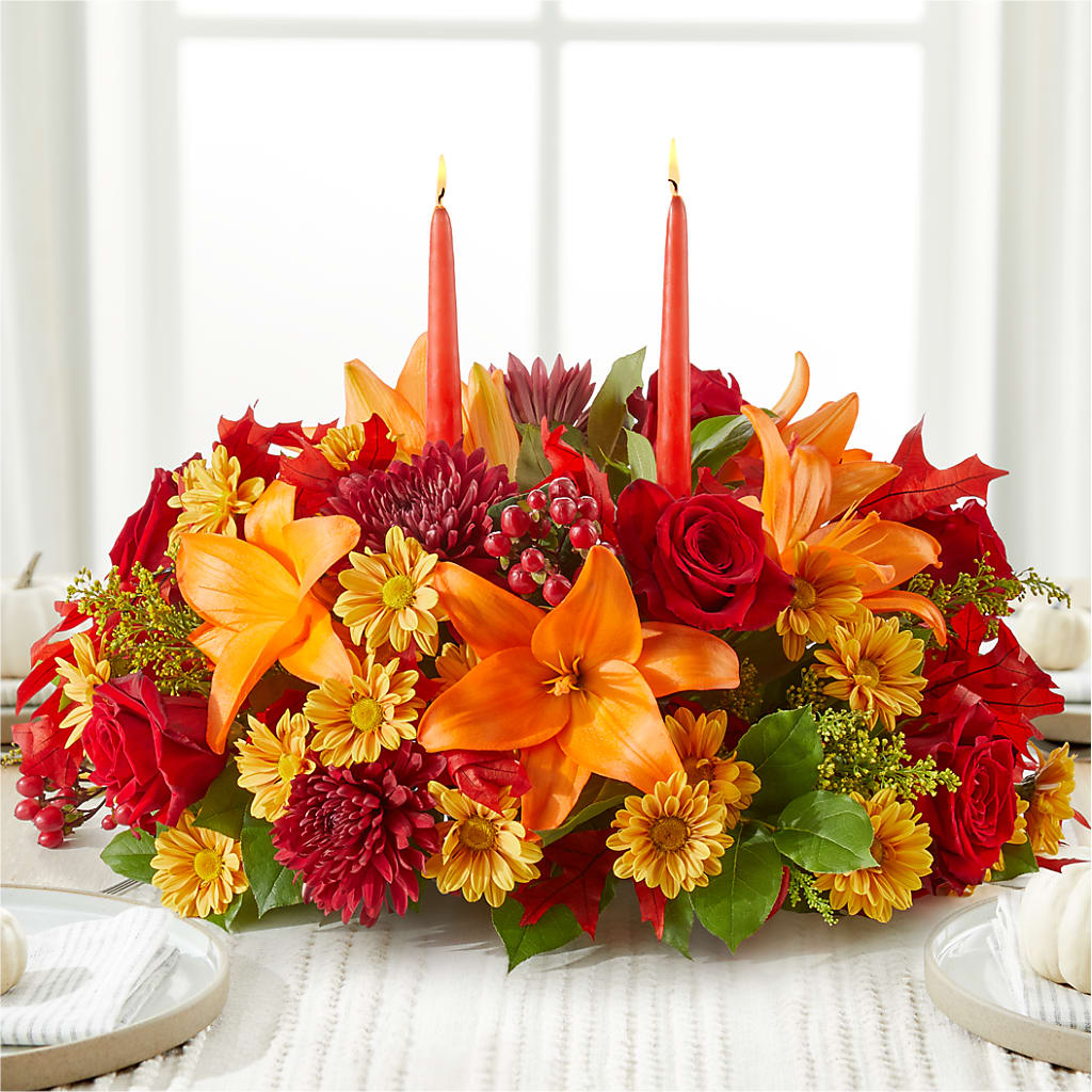 Autumn's Embrace Centerpiece – IVAN'S FLOWER, Folsom CA