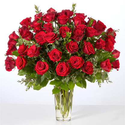 Forever Yours Fifty Stem Red Rose Bouquet – IVAN'S FLOWER, Folsom CA